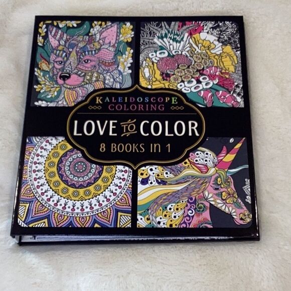 Love To Color Kaleidoscope Coloring Book 90 designs Bound Together - Picture 1 of 12